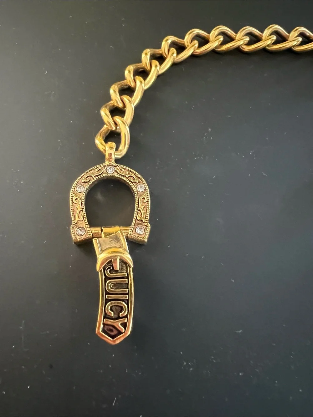 Juicy Couture Gold-Tone Heart Charm Bracelet